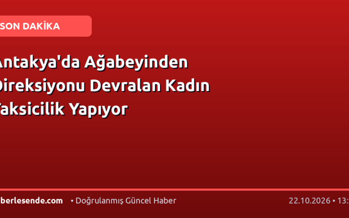 Antakya'da Ağabeyinden Direksiyonu Devralan Kadın Taksicilik Yapıyor