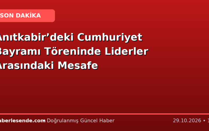 Anıtkabir’deki Cumhuriyet Bayramı Töreninde Liderler Arasındaki Mesafe