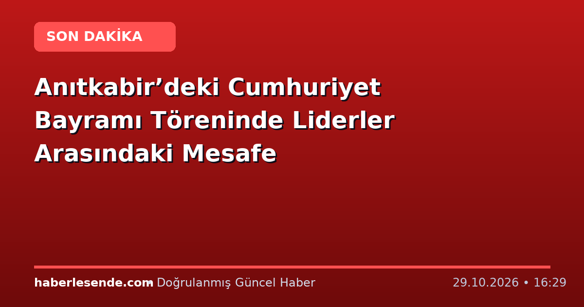 Anıtkabir’deki Cumhuriyet Bayramı Töreninde Liderler Arasındaki Mesafe
