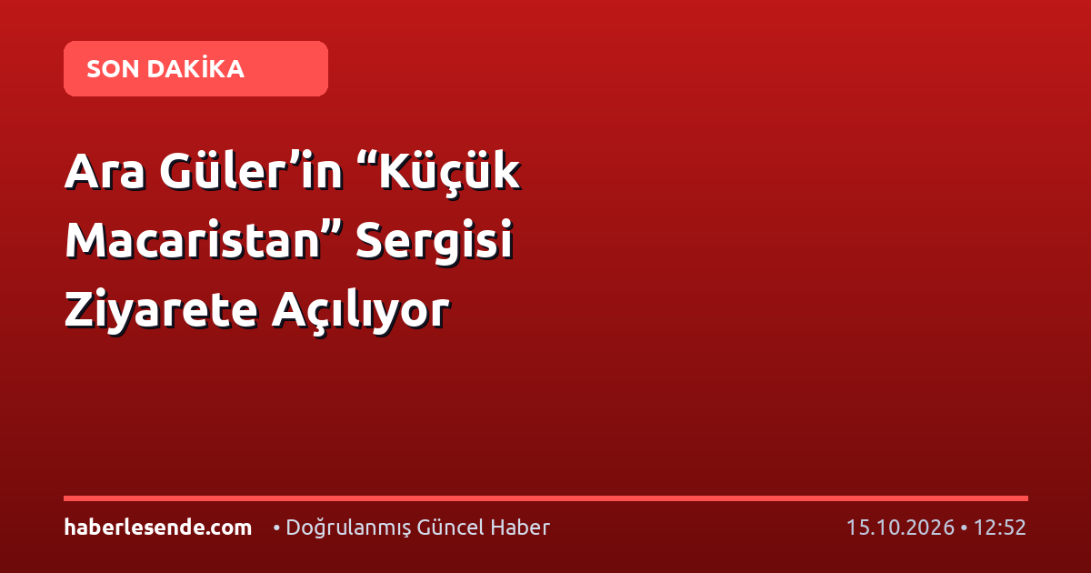 Ara Güler’in “Küçük Macaristan” Sergisi Ziyarete Açılıyor