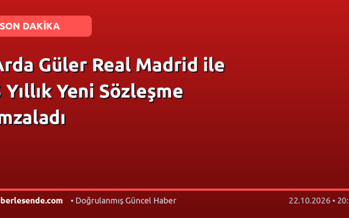 Arda Güler Real Madrid ile 5 Yıllık Yeni Sözleşme İmzaladı