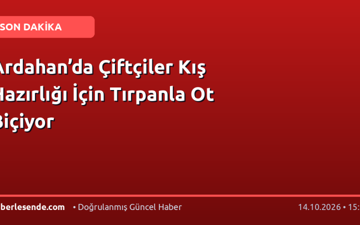 Ardahan’da Çiftçiler Kış Hazırlığı İçin Tırpanla Ot Biçiyor