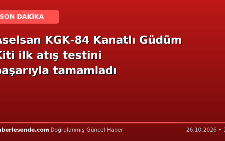 Aselsan KGK-84 Kanatlı Güdüm Kiti ilk atış testini başarıyla tamamladı