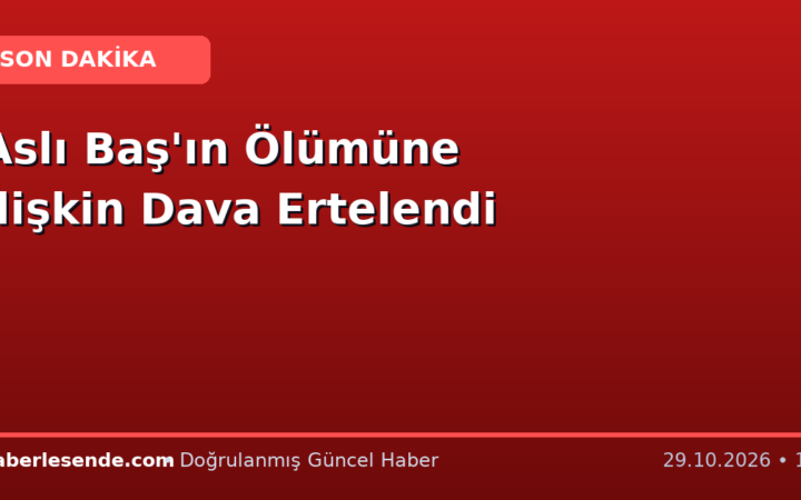 Aslı Baş'ın Ölümüne İlişkin Dava Ertelendi