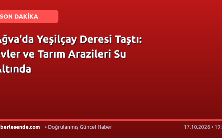 Ağva'da Yeşilçay Deresi Taştı: Evler ve Tarım Arazileri Su Altında