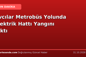Avcılar Metrobüs Yolunda Elektrik Hattı Yangını Çıktı