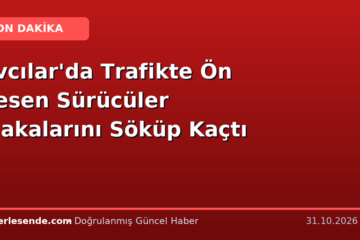 Avcılar'da Trafikte Ön Kesen Sürücüler Plakalarını Söküp Kaçtı