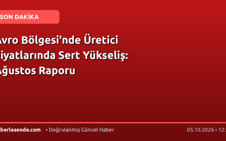 Avro Bölgesi'nde Üretici Fiyatlarında Sert Yükseliş: Ağustos Raporu
