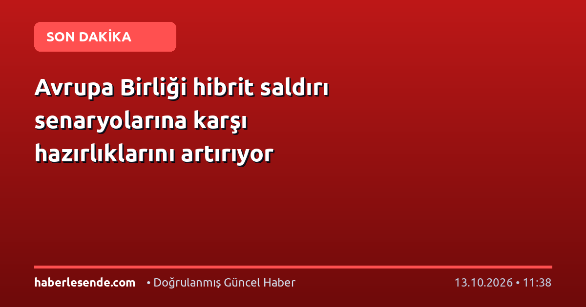 Avrupa Birliği hibrit saldırı senaryolarına karşı hazırlıklarını artırıyor
