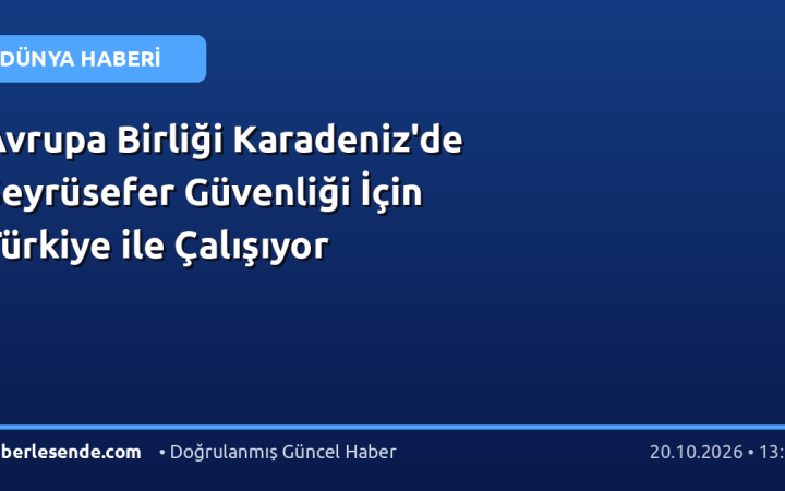 Avrupa Birliği Karadeniz'de Seyrüsefer Güvenliği İçin Türkiye ile Çalışıyor