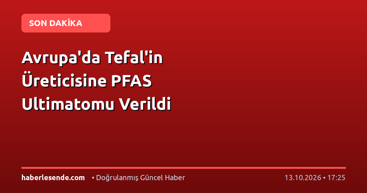Avrupa'da Tefal'in Üreticisine PFAS Ultimatomu Verildi