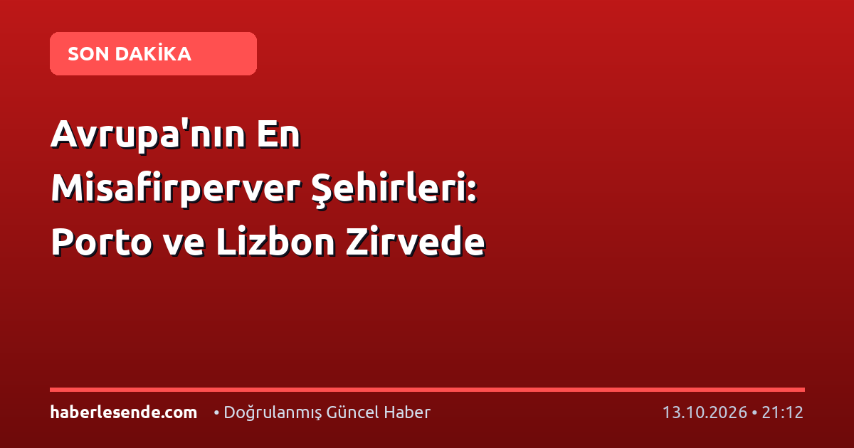 Avrupa'nın En Misafirperver Şehirleri: Porto ve Lizbon Zirvede