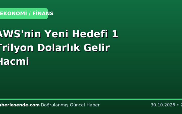 AWS'nin Yeni Hedefi 1 Trilyon Dolarlık Gelir Hacmi