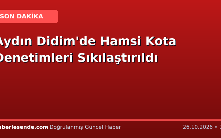 Aydın Didim'de Hamsi Kota Denetimleri Sıkılaştırıldı