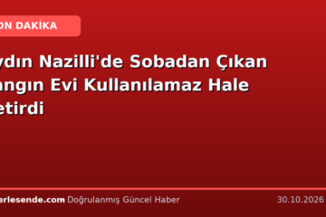Aydın Nazilli'de Sobadan Çıkan Yangın Evi Kullanılamaz Hale Getirdi