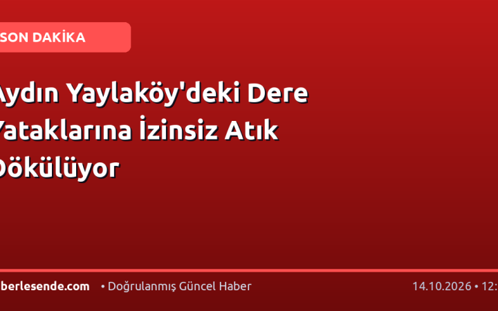 Aydın Yaylaköy'deki Dere Yataklarına İzinsiz Atık Dökülüyor