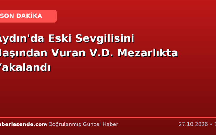 Aydın'da Eski Sevgilisini Başından Vuran V.D. Mezarlıkta Yakalandı