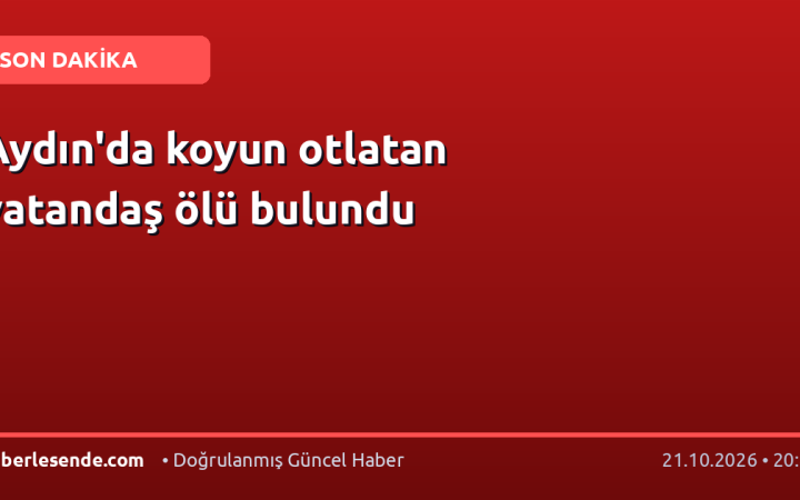 Aydın'da koyun otlatan vatandaş ölü bulundu