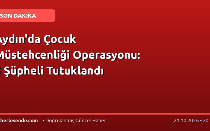 Aydın'da Çocuk Müstehcenliği Operasyonu: 5 Şüpheli Tutuklandı