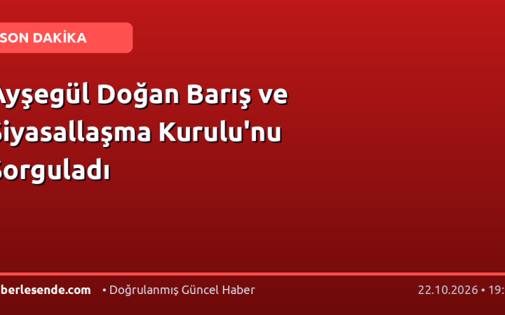 Ayşegül Doğan Barış ve Siyasallaşma Kurulu'nu Sorguladı