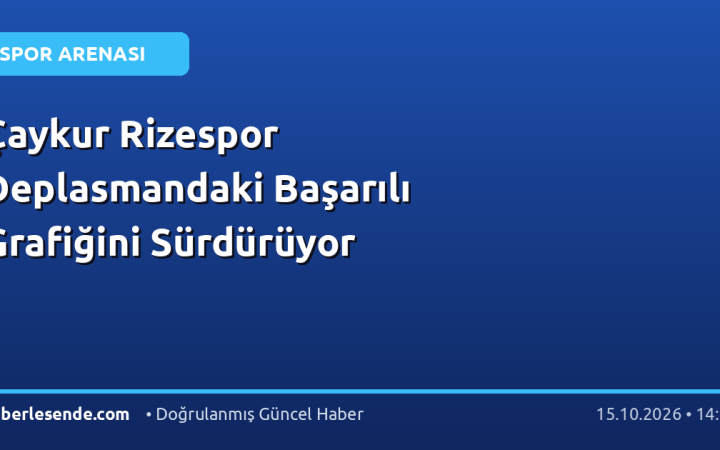 Çaykur Rizespor Deplasmandaki Başarılı Grafiğini Sürdürüyor