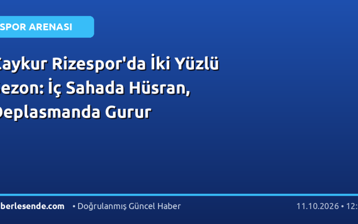 Çaykur Rizespor'da İki Yüzlü Sezon: İç Sahada Hüsran, Deplasmanda Gurur