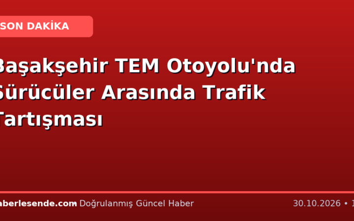 Başakşehir TEM Otoyolu'nda Sürücüler Arasında Trafik Tartışması
