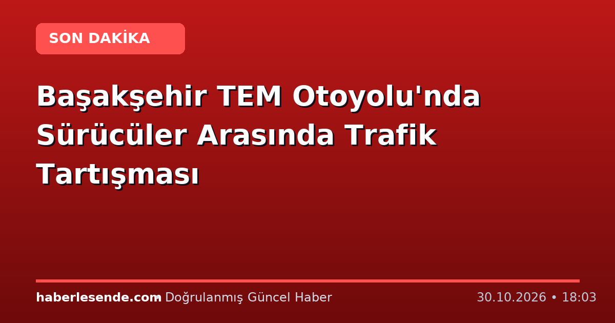 Başakşehir TEM Otoyolu'nda Sürücüler Arasında Trafik Tartışması