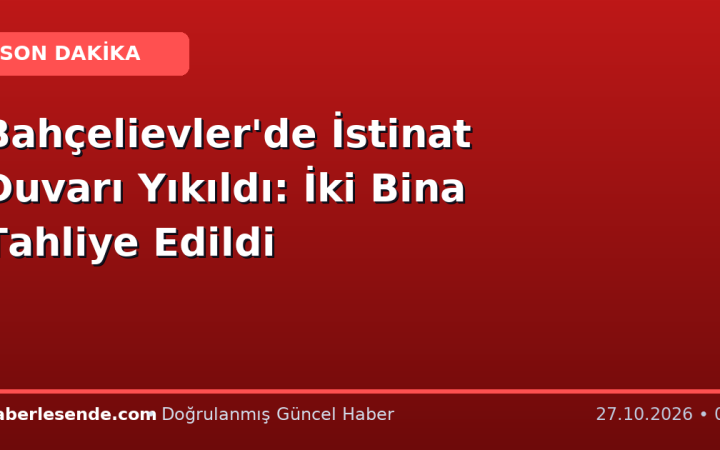 Bahçelievler'de İstinat Duvarı Yıkıldı: İki Bina Tahliye Edildi
