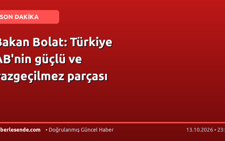 Bakan Bolat: Türkiye AB'nin güçlü ve vazgeçilmez parçası