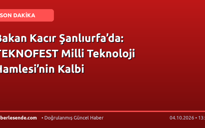 Bakan Kacır Şanlıurfa’da: TEKNOFEST Milli Teknoloji Hamlesi’nin Kalbi