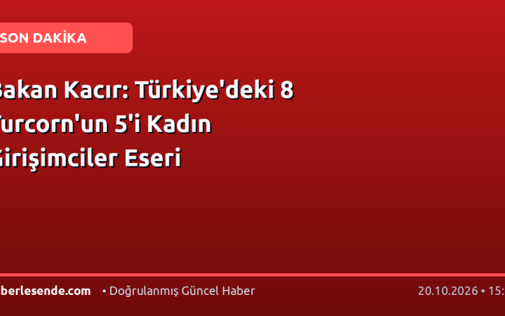Bakan Kacır: Türkiye'deki 8 Turcorn'un 5'i Kadın Girişimciler Eseri