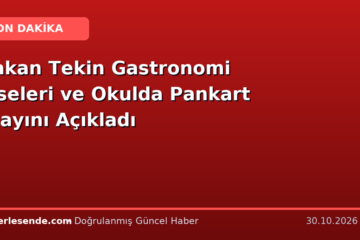 Bakan Tekin Gastronomi Liseleri ve Okulda Pankart Olayını Açıkladı