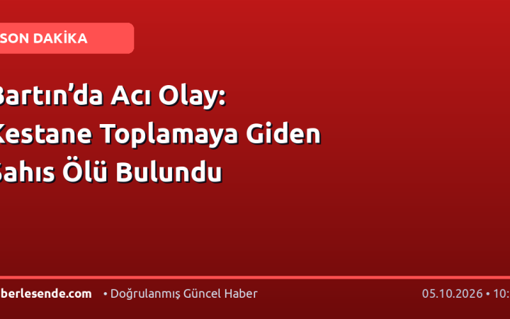 Bartın’da Acı Olay: Kestane Toplamaya Giden Şahıs Ölü Bulundu