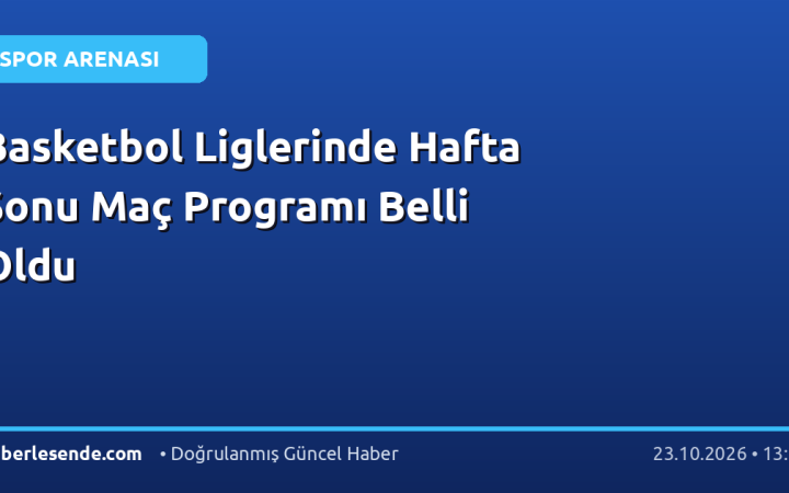 Basketbol Liglerinde Hafta Sonu Maç Programı Belli Oldu