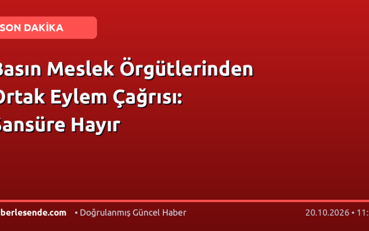 Basın Meslek Örgütlerinden Ortak Eylem Çağrısı: Sansüre Hayır