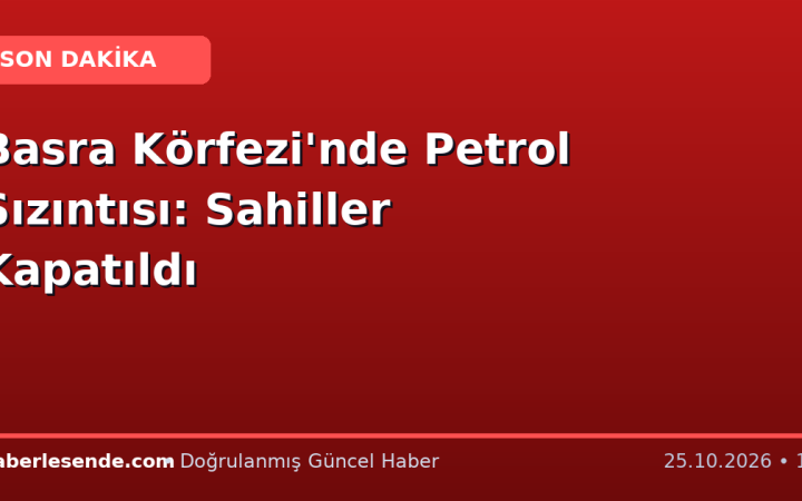 Basra Körfezi'nde Petrol Sızıntısı: Sahiller Kapatıldı