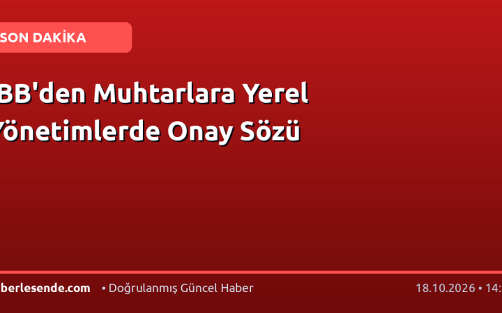 İBB'den Muhtarlara Yerel Yönetimlerde Onay Sözü