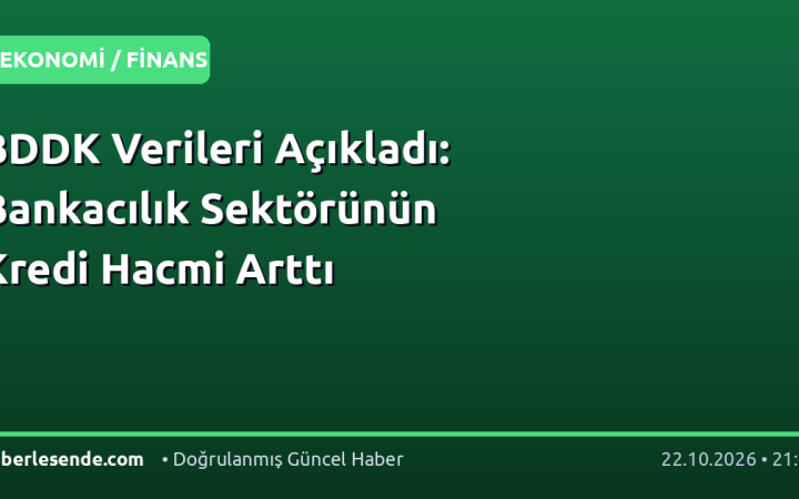 BDDK Verileri Açıkladı: Bankacılık Sektörünün Kredi Hacmi Arttı
