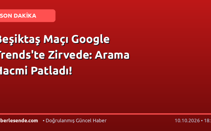 Beşiktaş Maçı Google Trends'te Zirvede: Arama Hacmi Patladı!