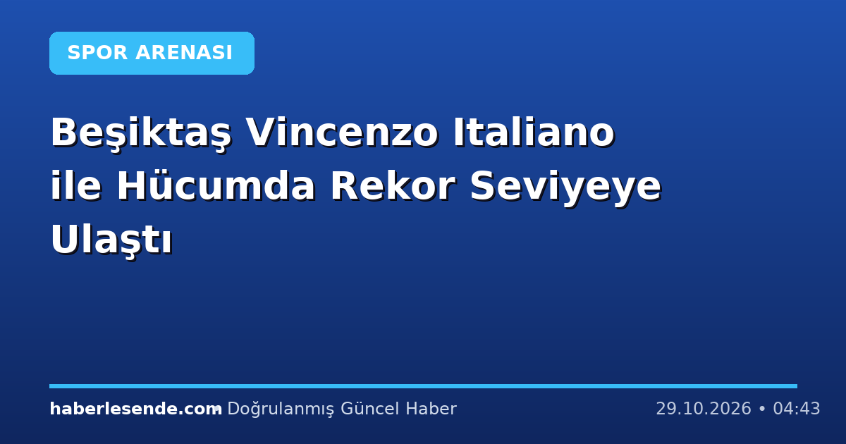 Beşiktaş Vincenzo Italiano ile Hücumda Rekor Seviyeye Ulaştı