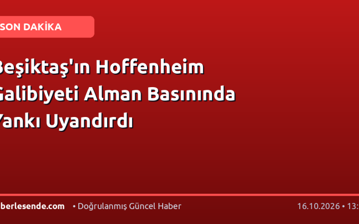 Beşiktaş'ın Hoffenheim Galibiyeti Alman Basınında Yankı Uyandırdı