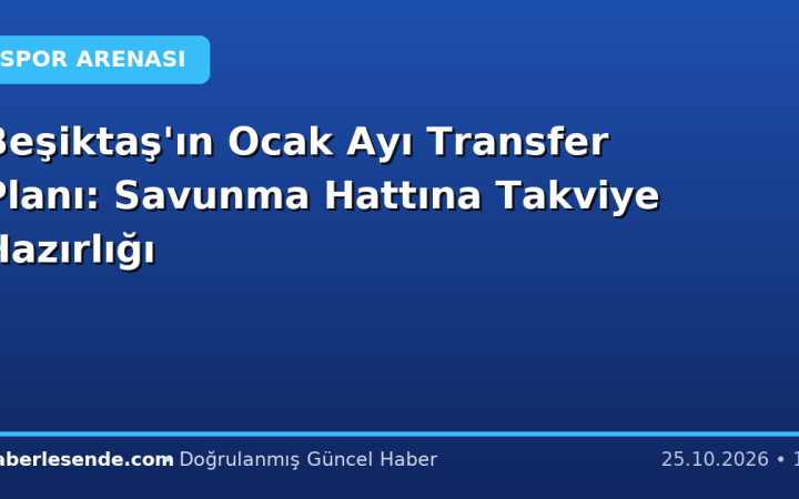 Beşiktaş'ın Ocak Ayı Transfer Planı: Savunma Hattına Takviye Hazırlığı