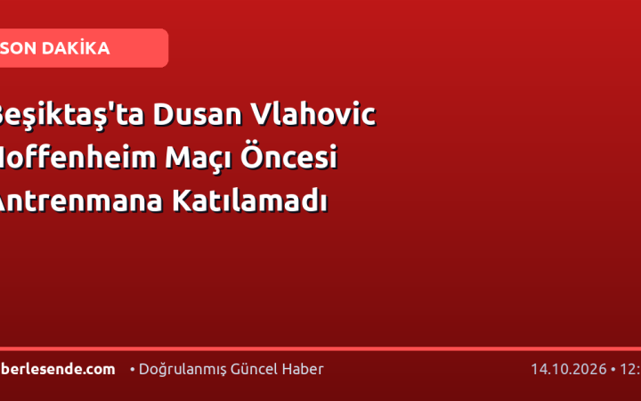 Beşiktaş'ta Dusan Vlahovic Hoffenheim Maçı Öncesi Antrenmana Katılamadı