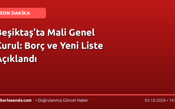 Beşiktaş’ta Mali Genel Kurul: Borç ve Yeni Liste Açıklandı