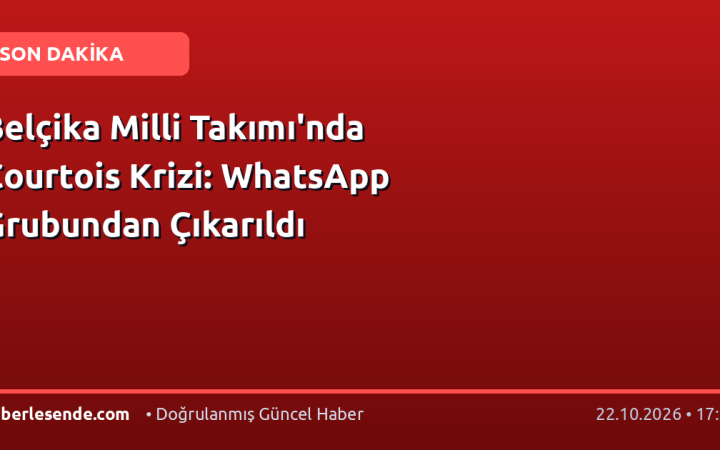 Belçika Milli Takımı'nda Courtois Krizi: WhatsApp Grubundan Çıkarıldı