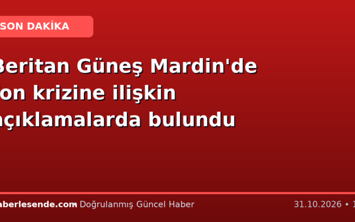 Beritan Güneş Mardin'de fon krizine ilişkin açıklamalarda bulundu