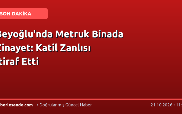 Beyoğlu'nda Metruk Binada Cinayet: Katil Zanlısı İtiraf Etti