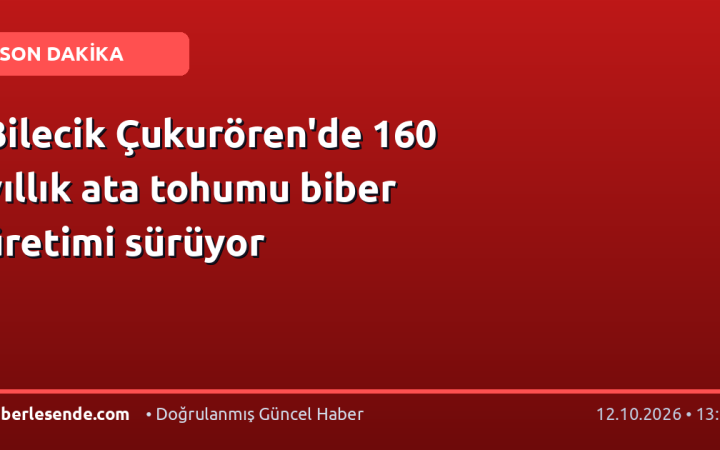 Bilecik Çukurören'de 160 yıllık ata tohumu biber üretimi sürüyor