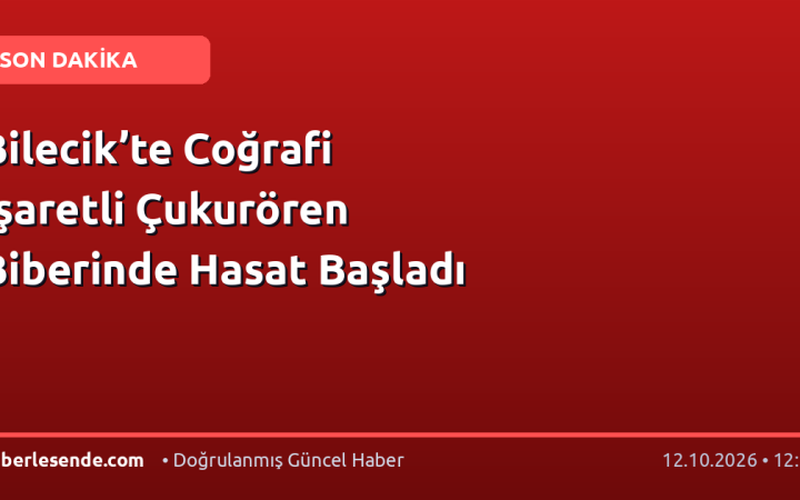 Bilecik’te Coğrafi İşaretli Çukurören Biberinde Hasat Başladı